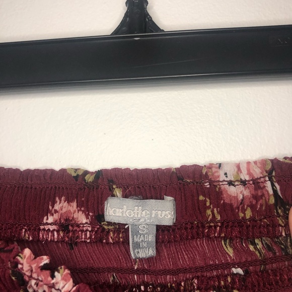 Floral maroon long sleeve shirt - Picture 5 of 7